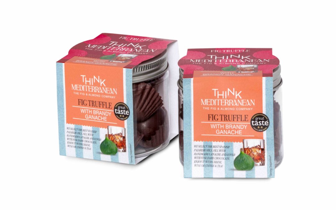 Fig truffle with brandy ganache