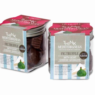 Fig truffle with goat cheese ganache