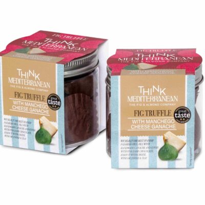 Fig truffle with manchego cheese ganache