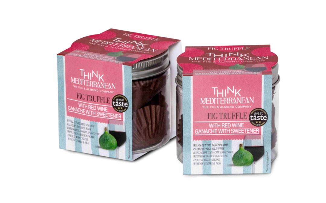 Fig truffle with red wine ganache