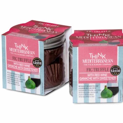 Fig truffle with red wine ganache