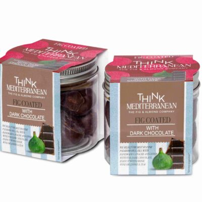 Fig coated with dark chocolate